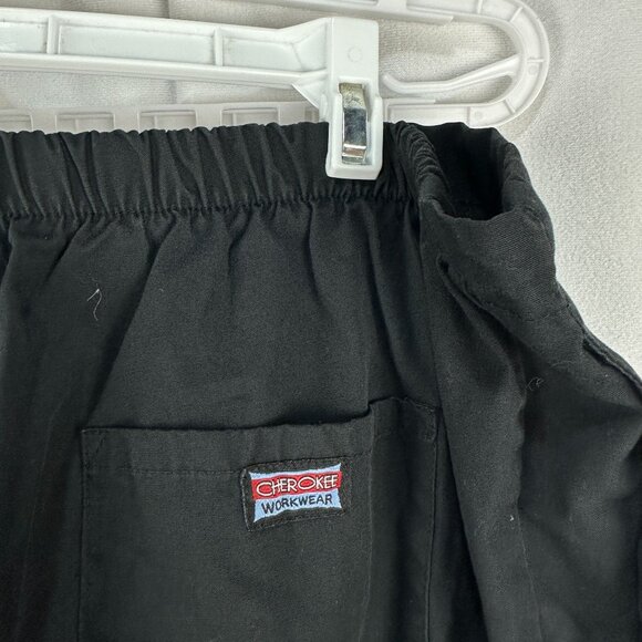Cherokee Workwear Black Unisex Scrub Pants Size S 65% Polyester 35% Cotton - Picture 4 of 6